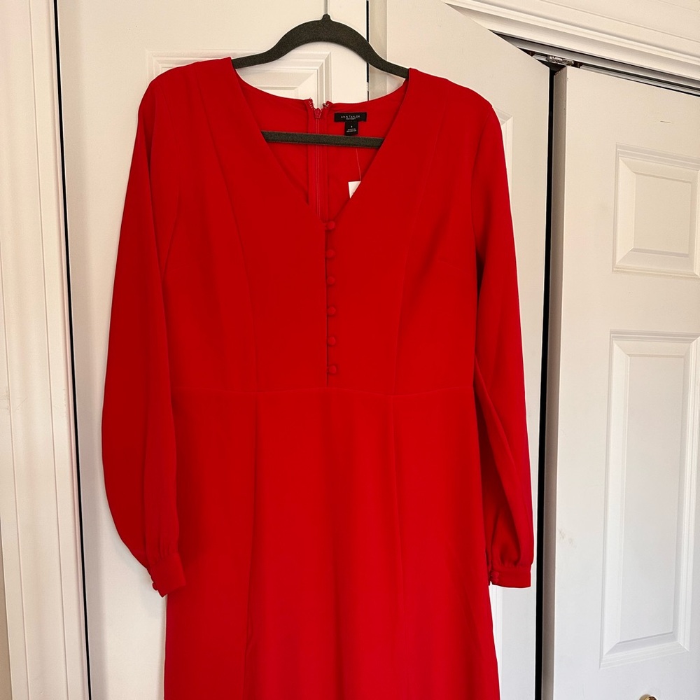 Ann Taylor Factory size 8 red dress NWT